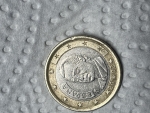 Spanielska 1eurova minca s chybným razením