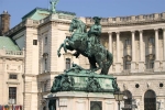 Monument na pamiatku Eugena Savojského, Heldenplatz, Hofburg, Viedeň.